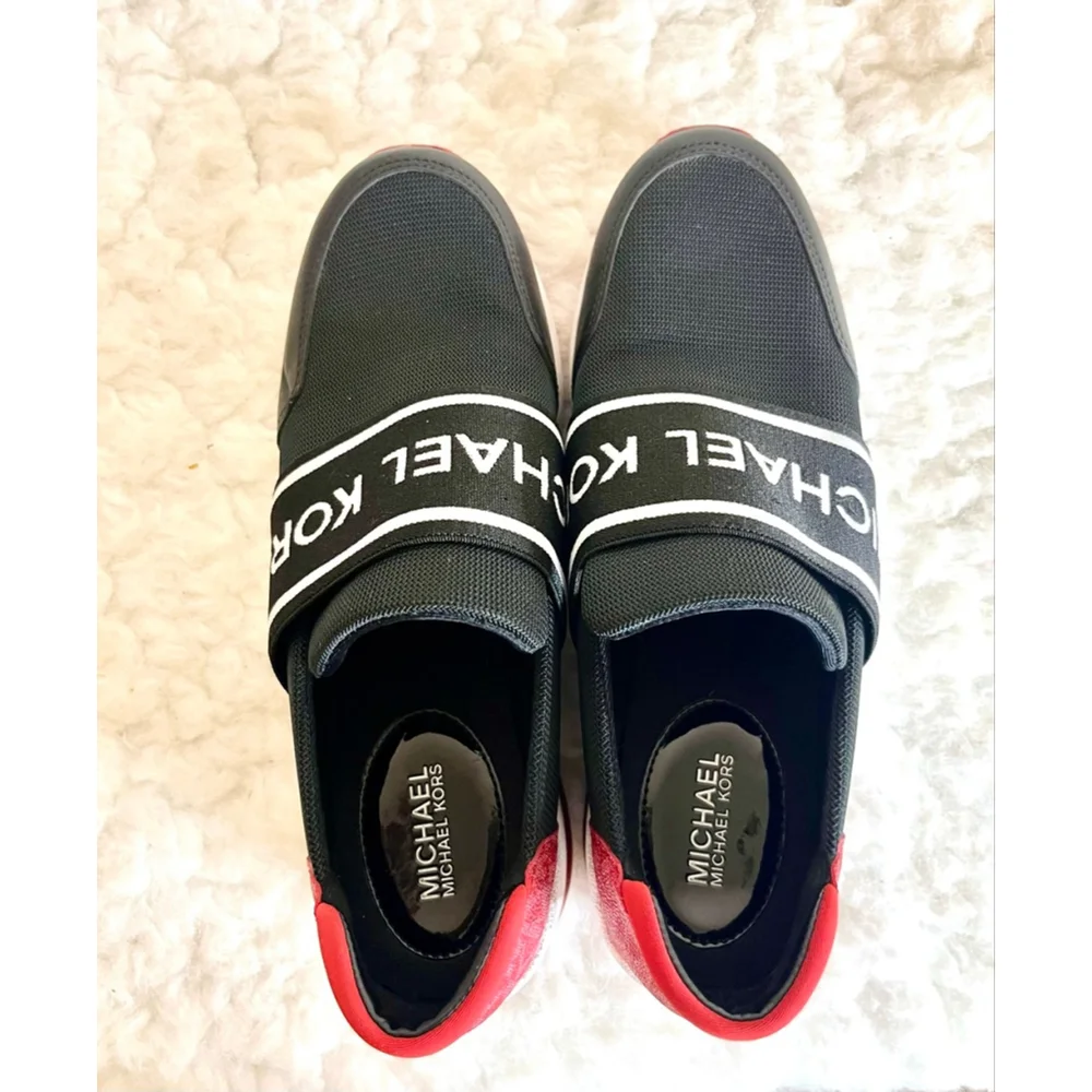 MICHAEL KORS Felix Trainer Logo SNEAKER Women Size 8M - Picture 2 of 8